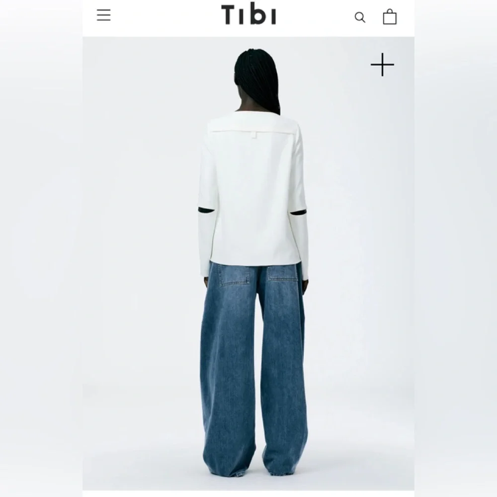 Tibi Chalky Drape Bebe Long Sleeve Top - Picture 2 of 4